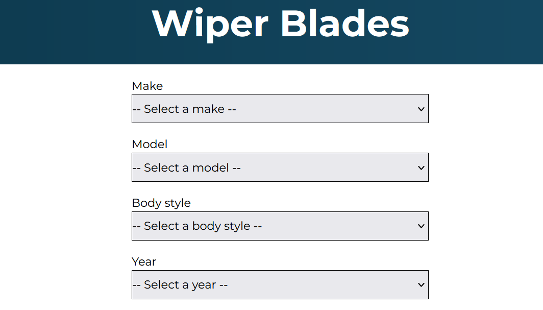 Click here for the Simply Auto Wiper Blades search 